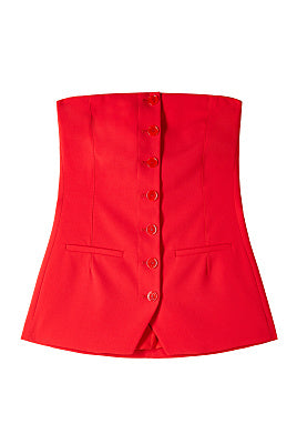 TOP ENTALLADO ROJO