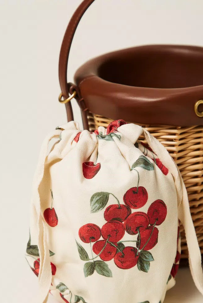 BANDOLERA MIMBRE CEREZAS