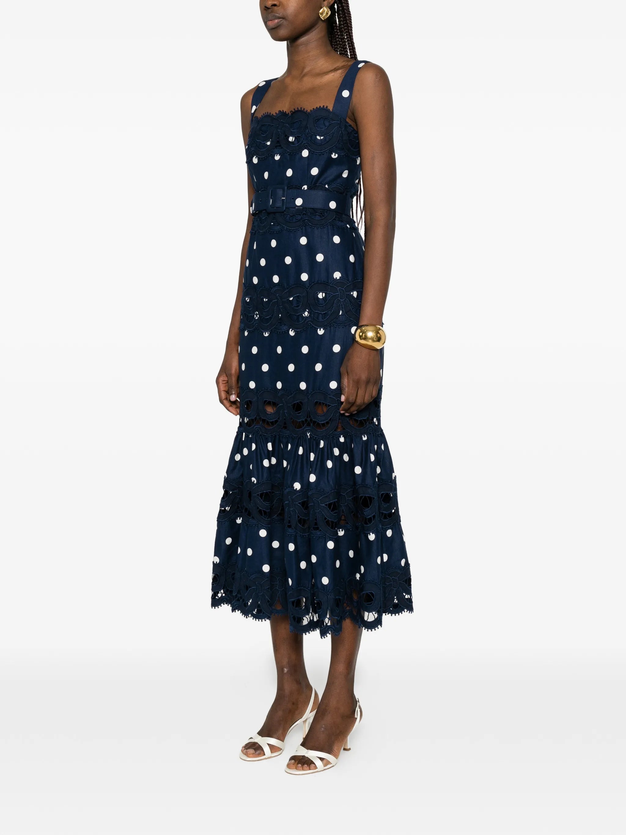 VESTIDO MIDI CON LUNARES