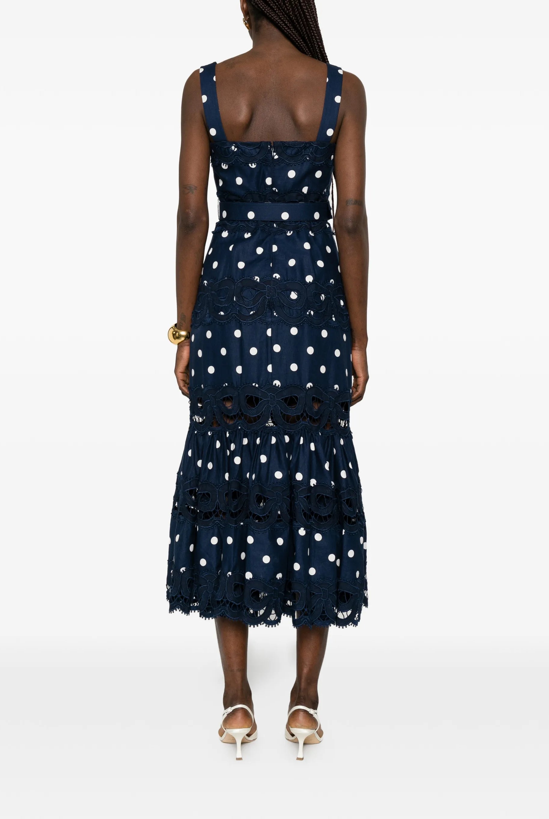 VESTIDO MIDI CON LUNARES