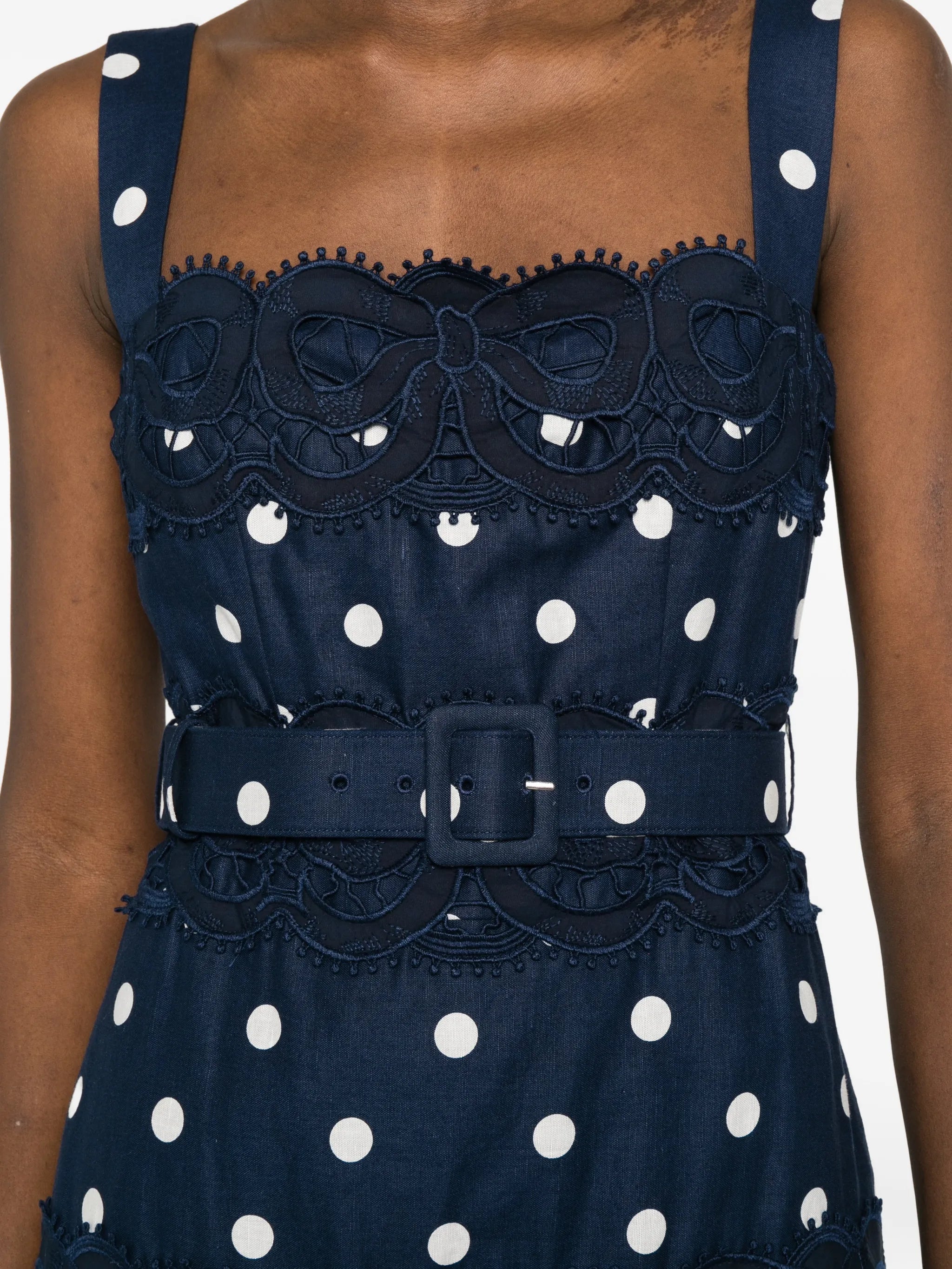 VESTIDO MIDI CON LUNARES