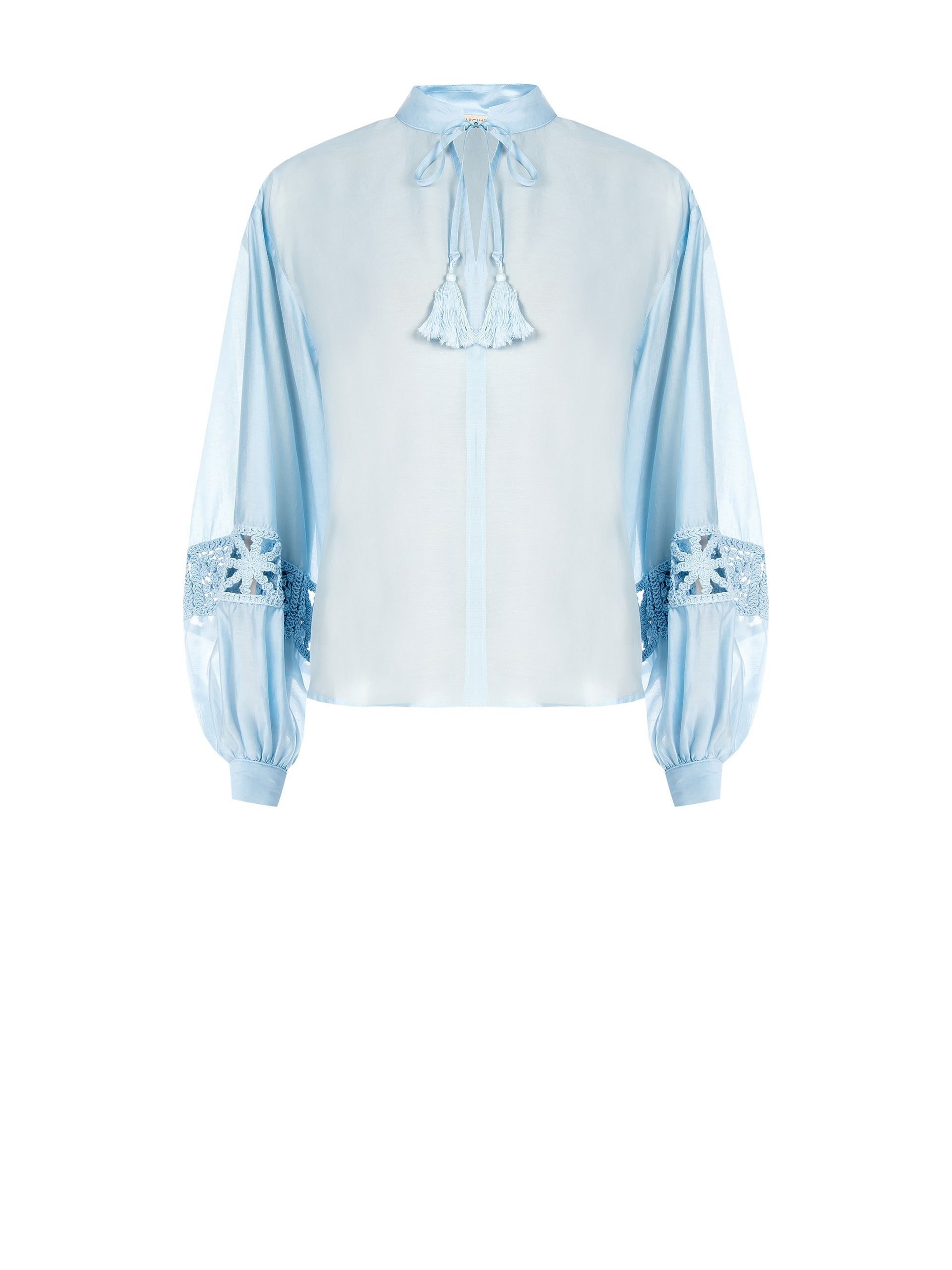 BLUSA MANGA CROCHET