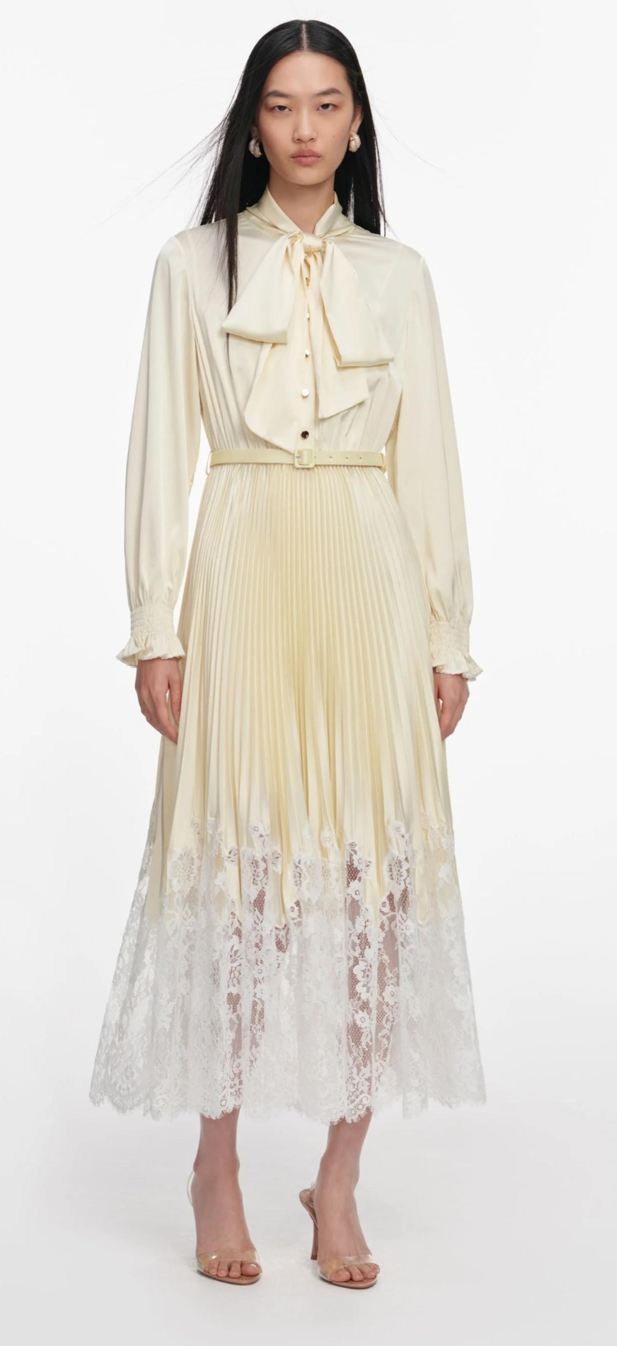 VESTIDO SATÉN & ENCAJE