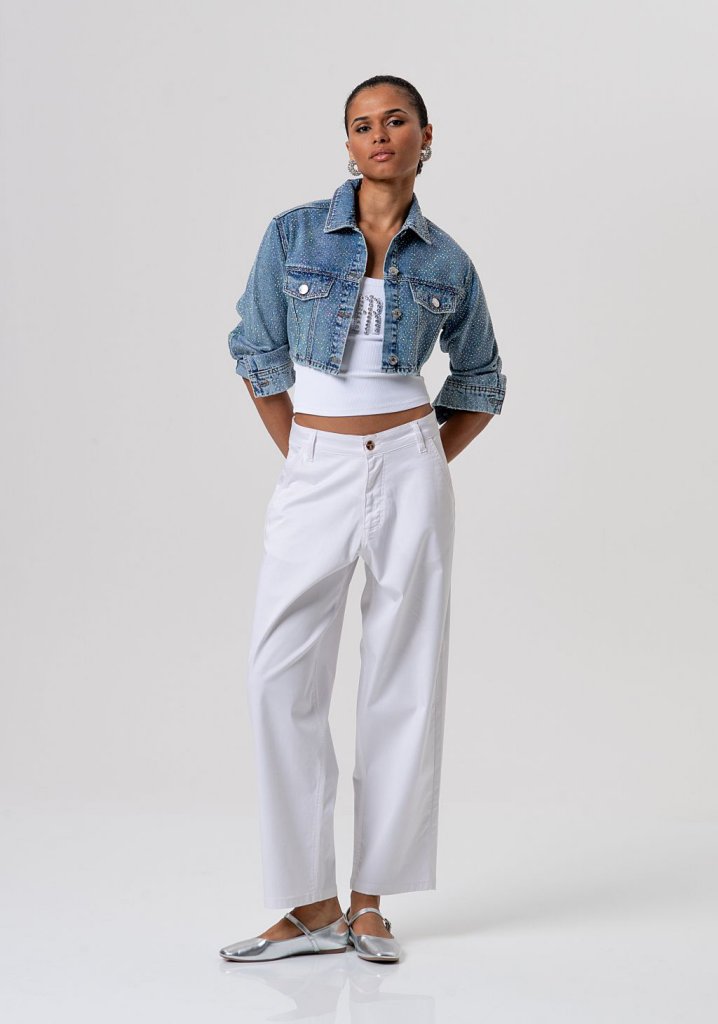 CAZADORA CROPPED BRILLOS