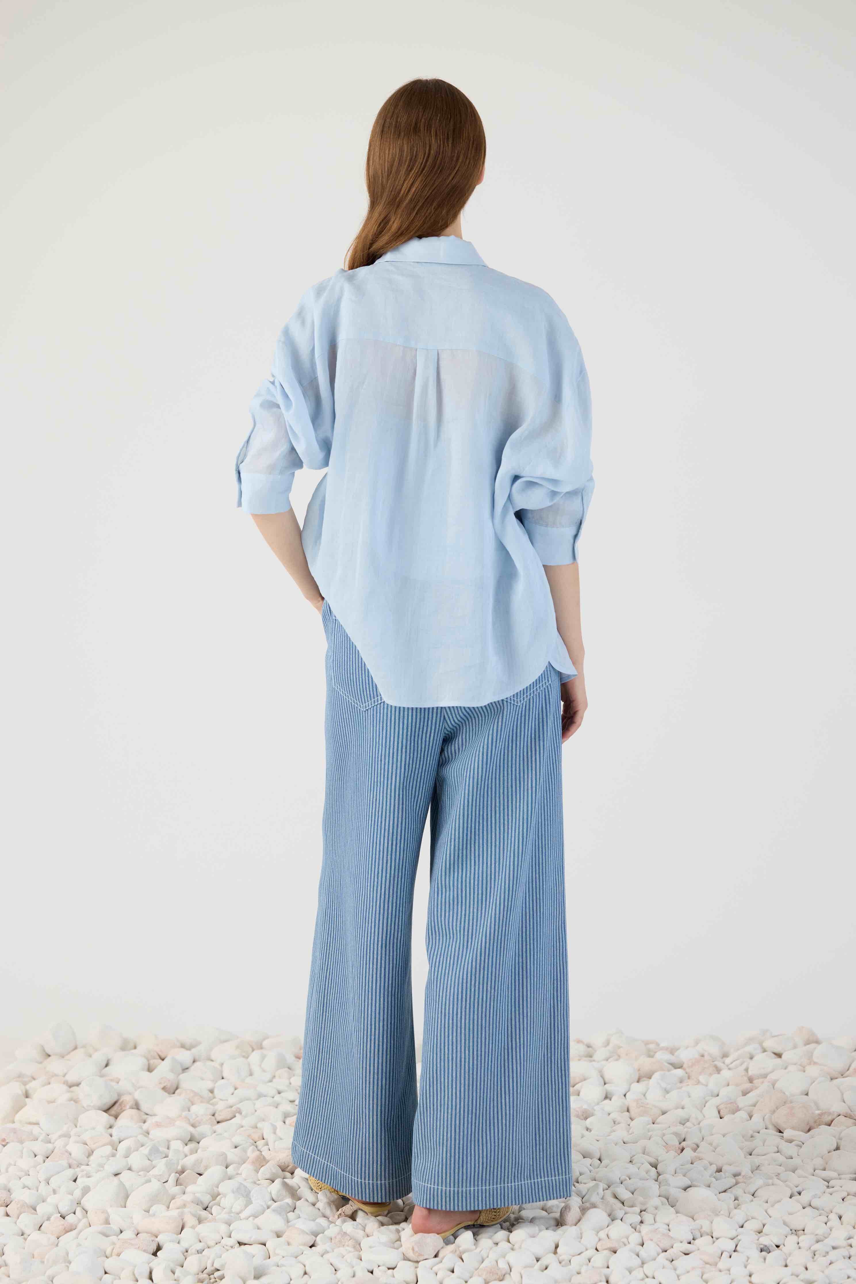 CAMISA CELESTE