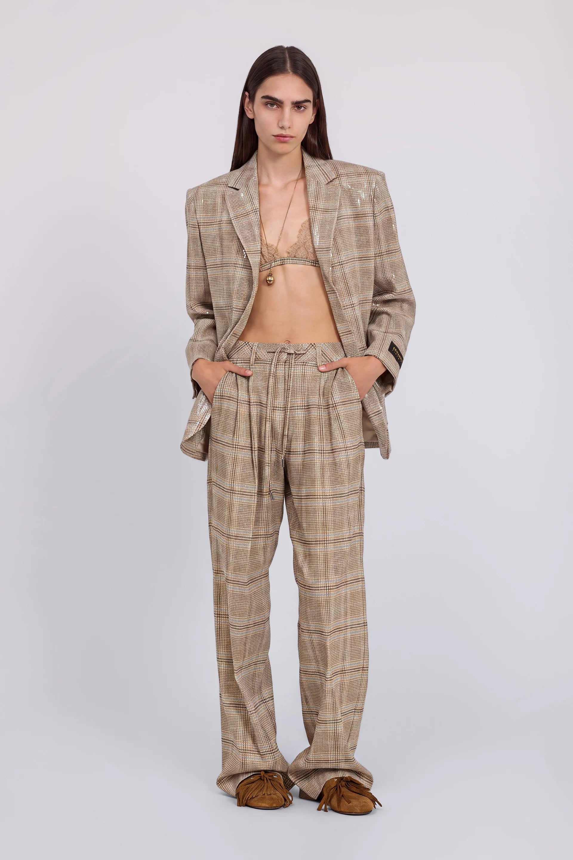 BLAZER CUADROS LENTEJUELAS