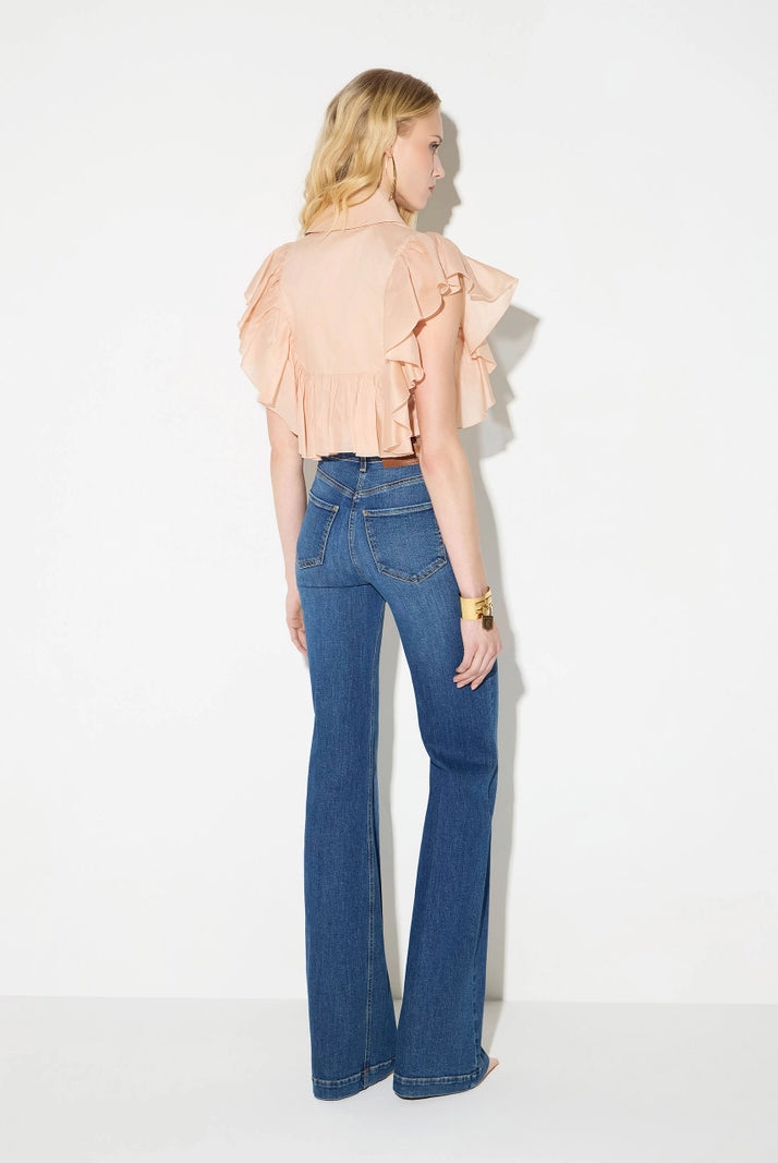JEANS PALAZZO BOTÓN