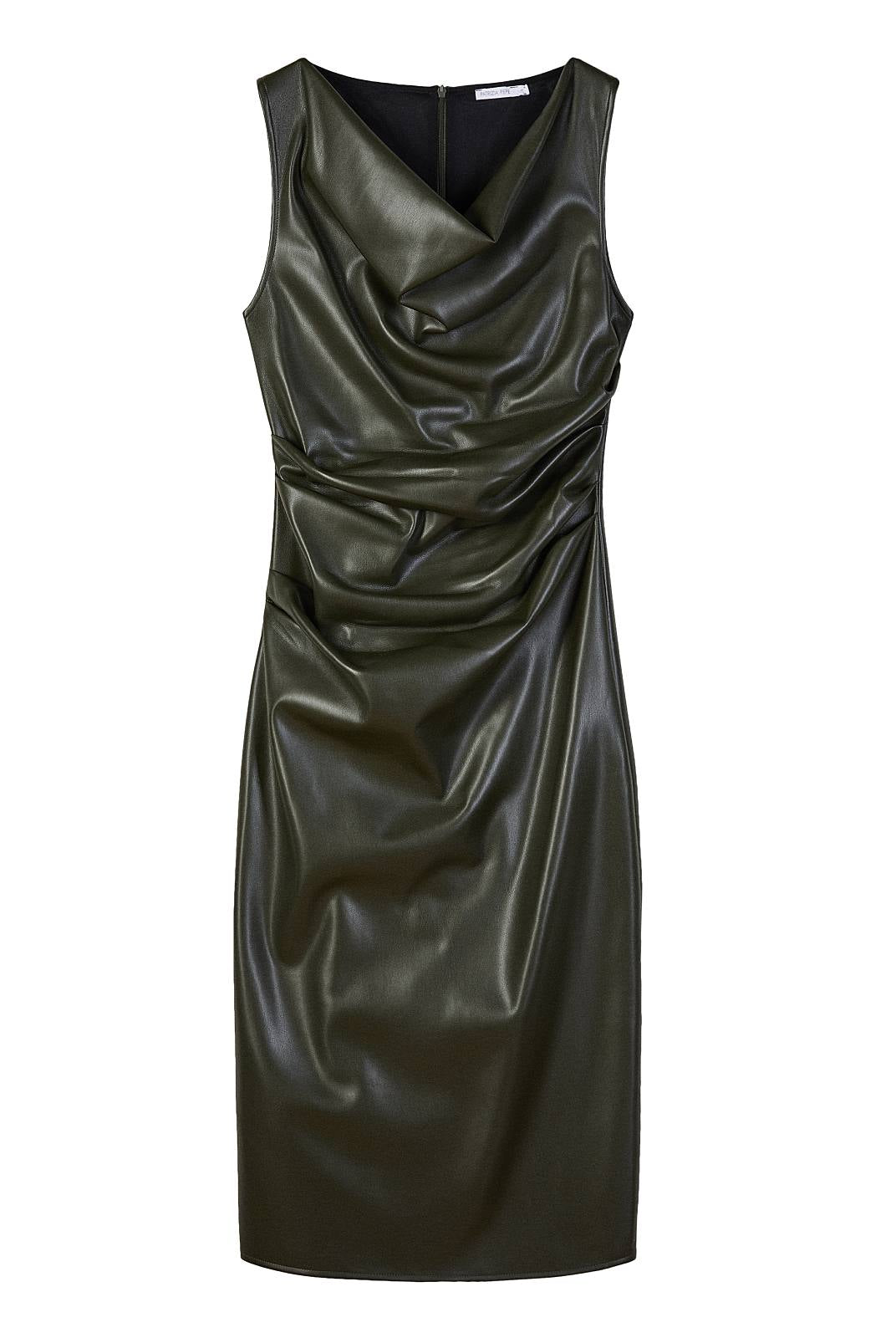 VESTIDO ECOPIEL VERDE