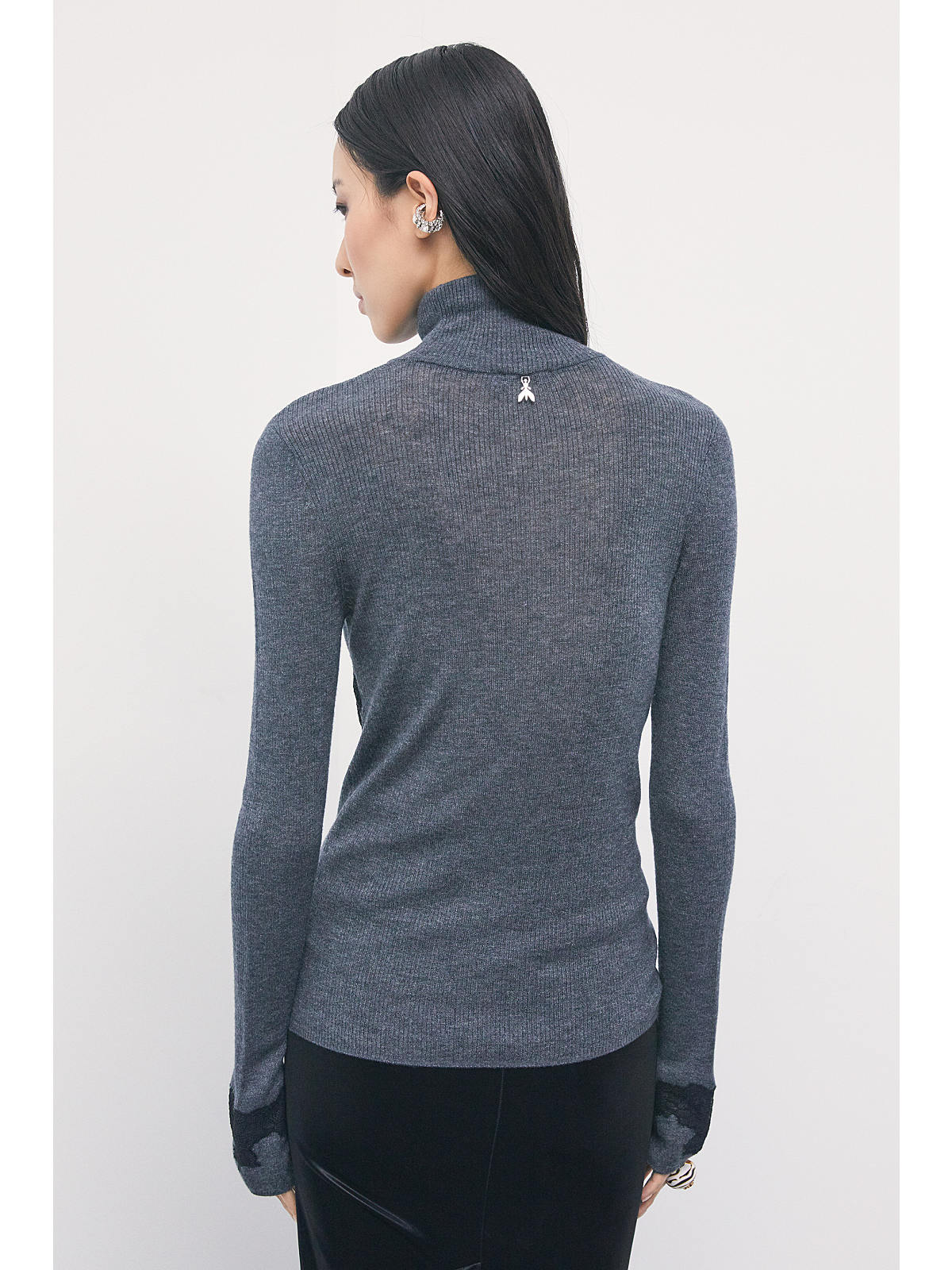 JERSEY ENCAJE CUELLO ALTO