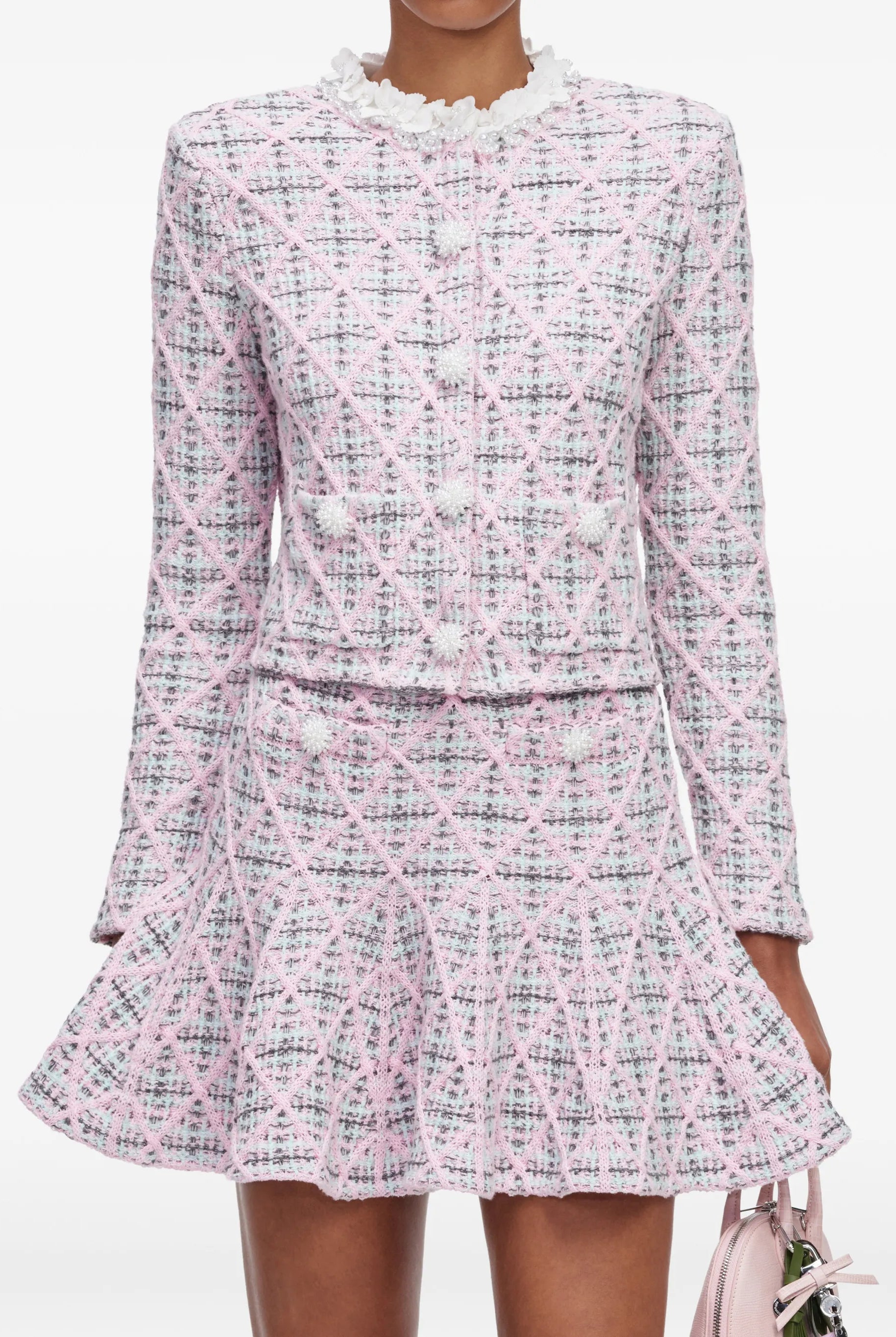 CHAQUETA ROMBOS FLORECITAS