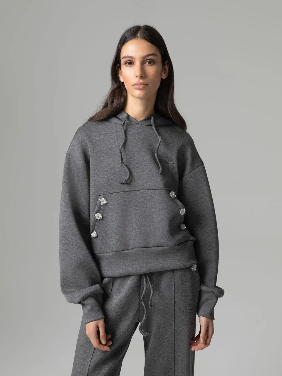 SUDADERA BOTONES FLOR