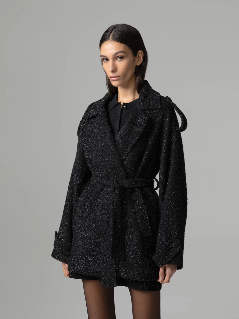 ABRIGO CORTO BRILLO