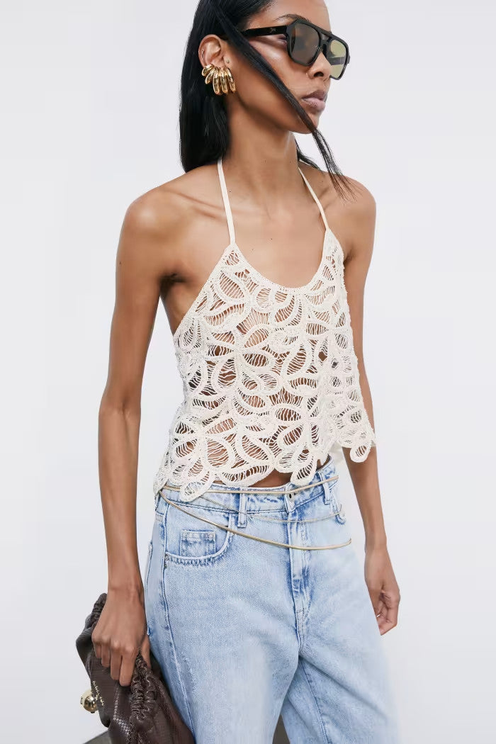 TOP HALTER CROCHET