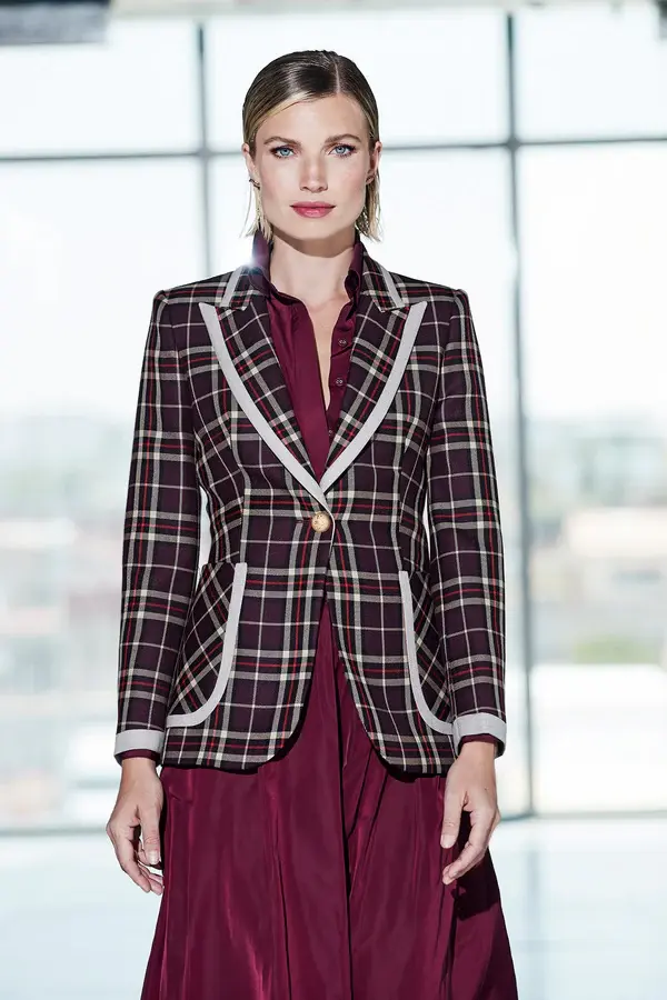 BLAZER CUADRO GRANATE