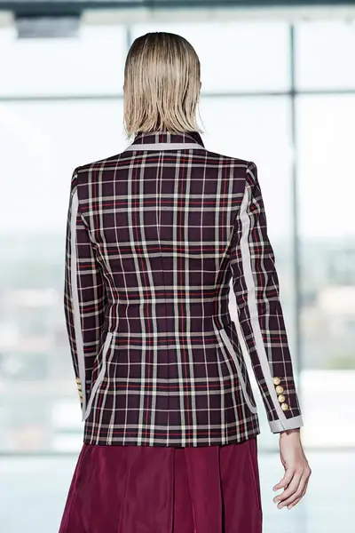 BLAZER CUADRO GRANATE