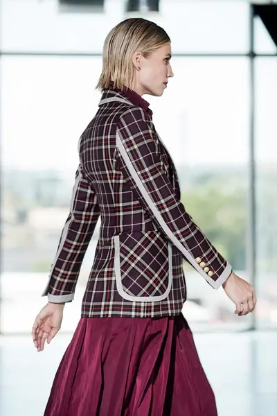 BLAZER CUADRO GRANATE