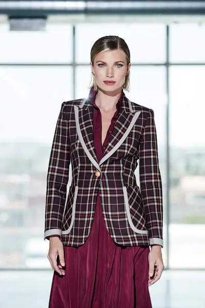 BLAZER CUADRO GRANATE