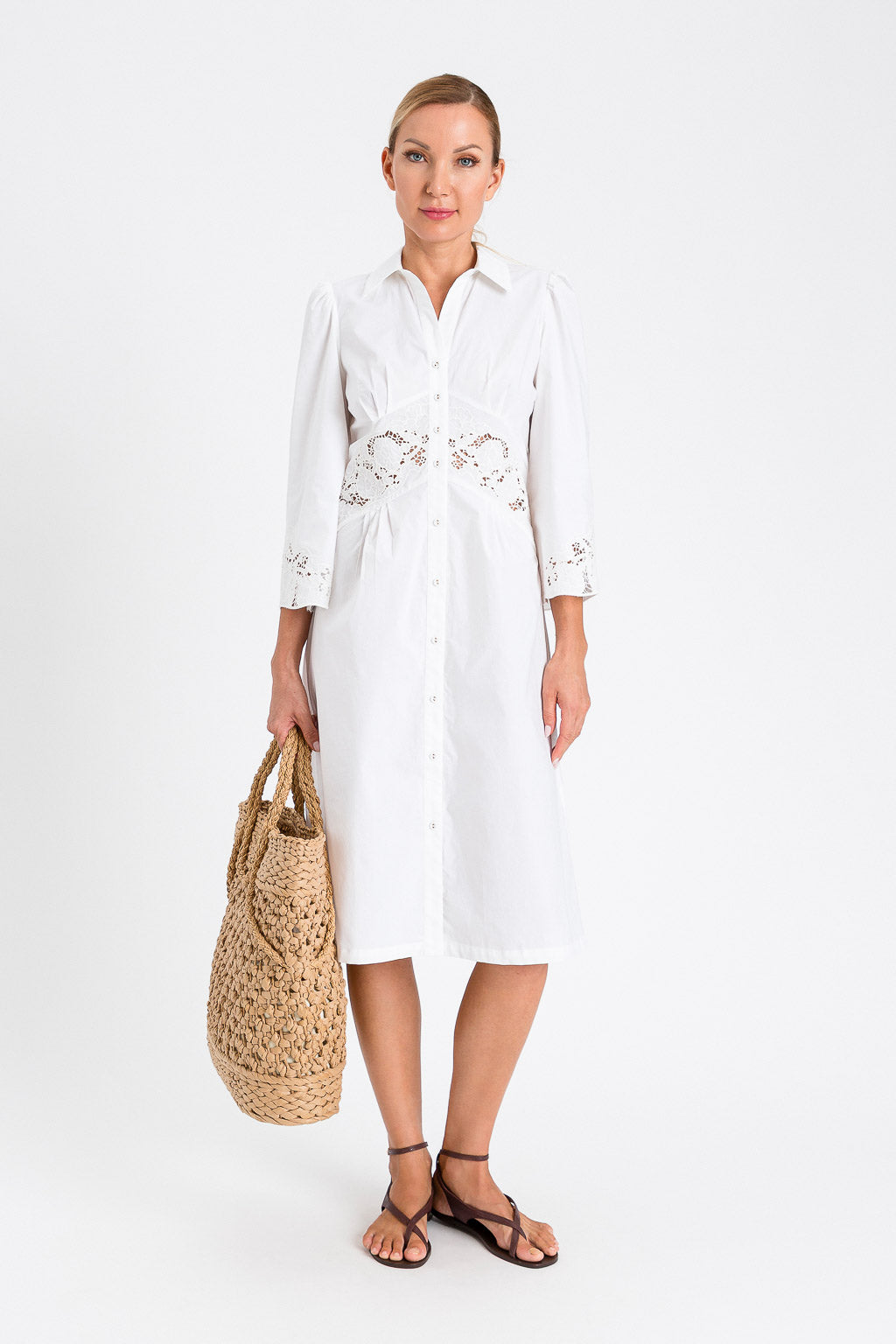 VESTIDO CAMISERO BORDADO