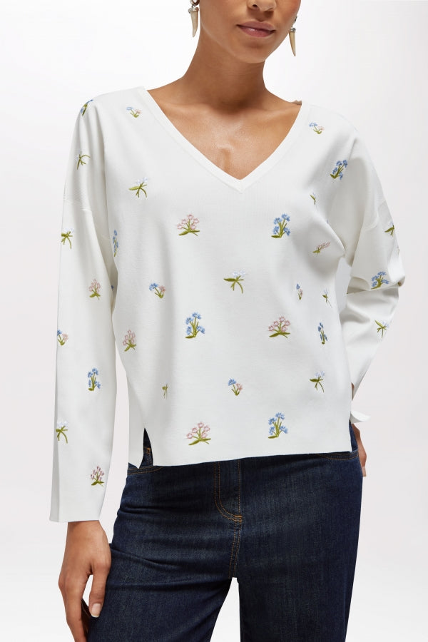 JERSEY BLANCO FLORECITAS