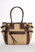 BOLSO RAFIA CON DETALLES TACHUELAS