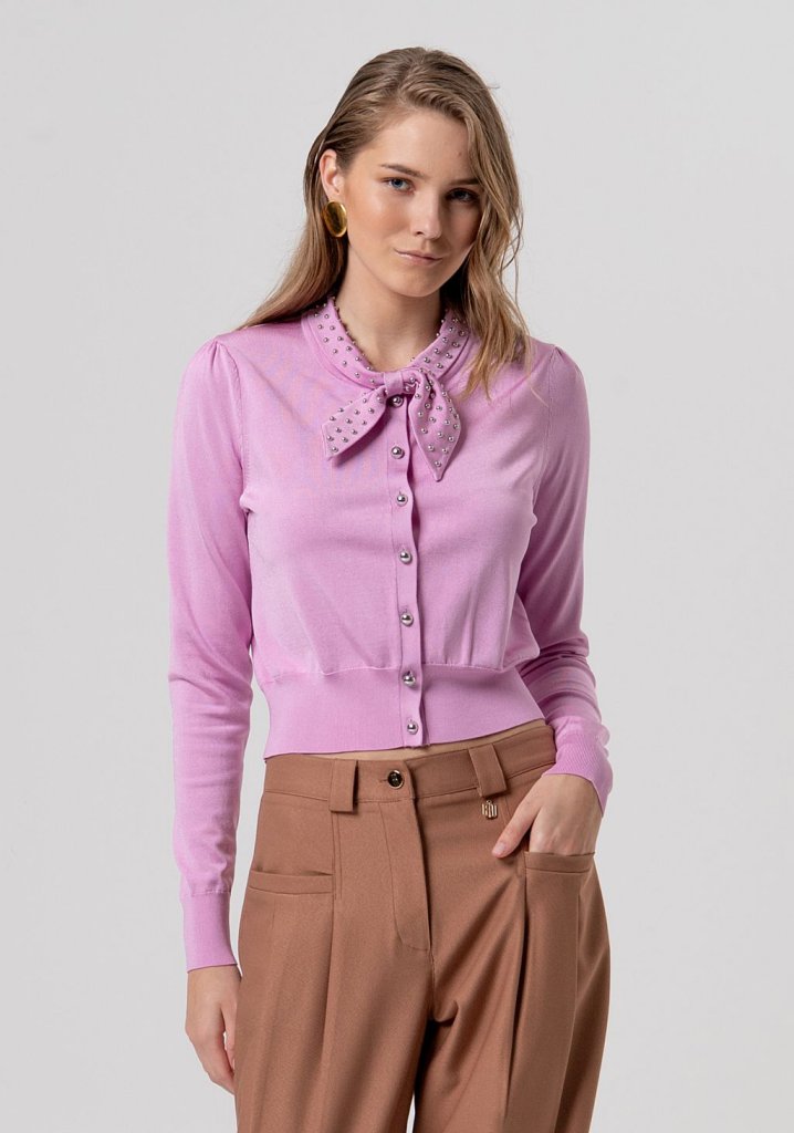 CARDIGAN LAZO TACHUELAS