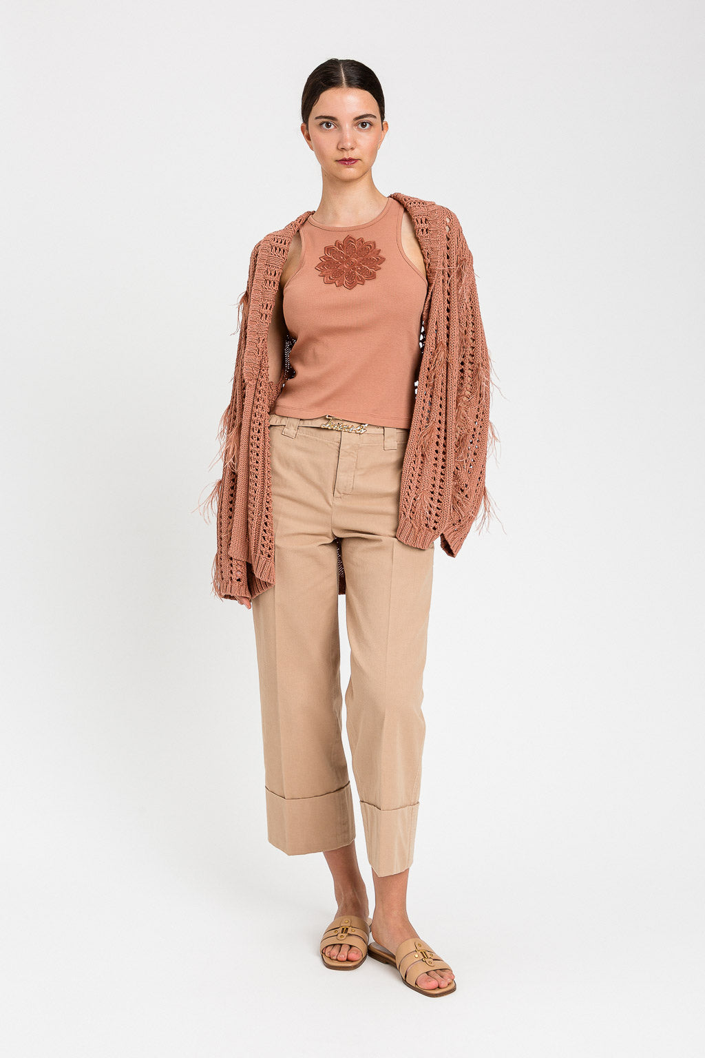 CARDIGAN CALADO PLUMAS