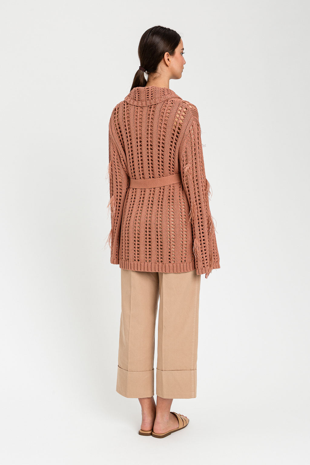 CARDIGAN CALADO PLUMAS