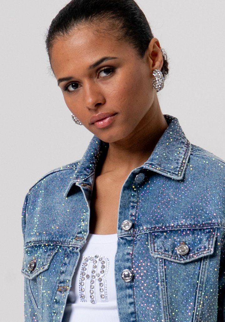 CAZADORA CROPPED BRILLOS