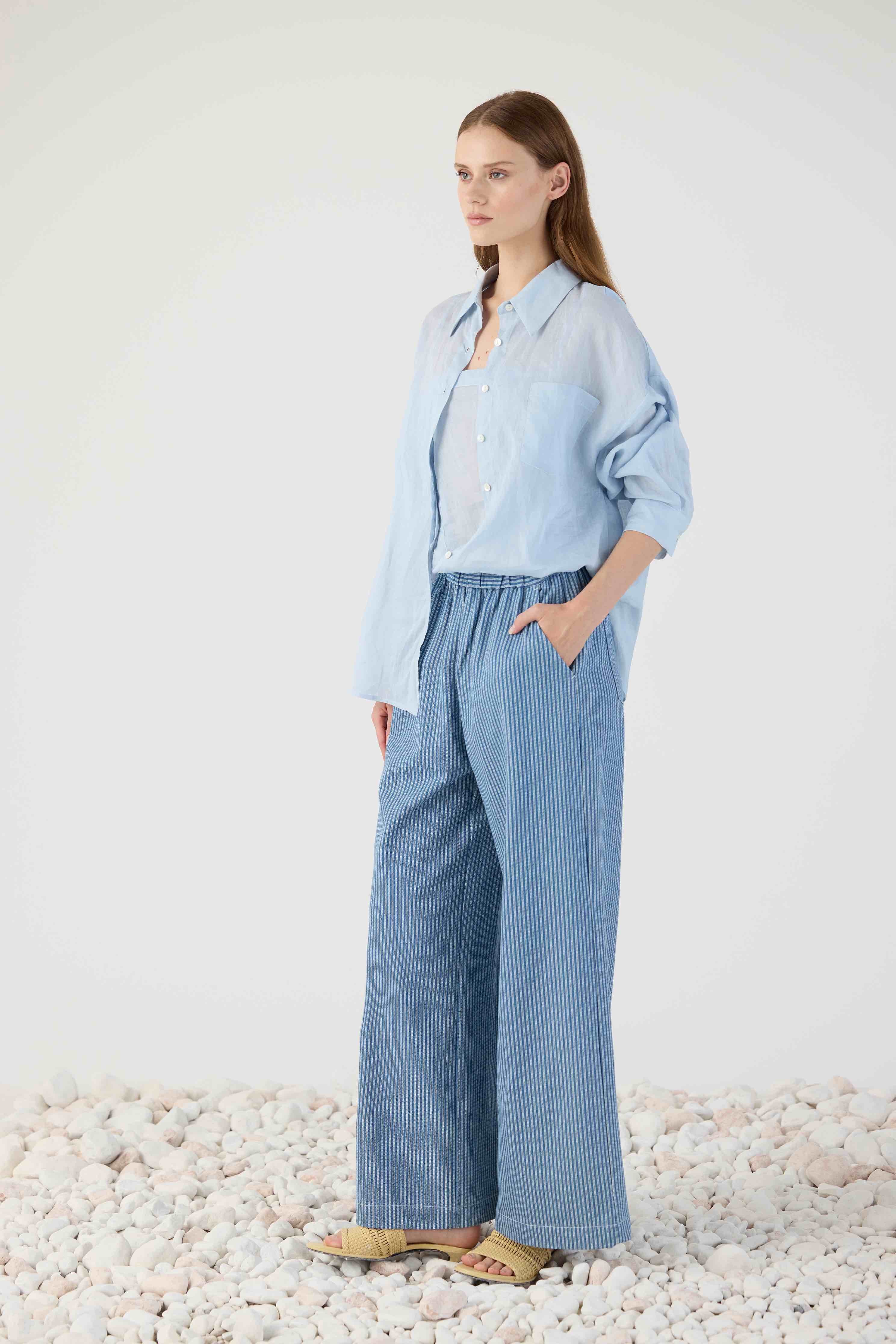 CAMISA CELESTE