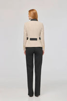 BLAZER CORTA BORDADA BEIGE RENATA
