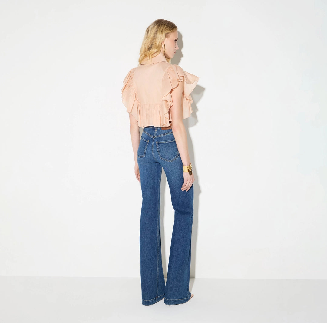 JEANS PALAZZO BOTÓN