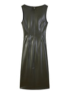 VESTIDO ECOPIEL VERDE