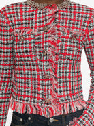 CHAQUETA CHECK FRAYED KNIT