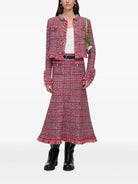 FALDA CHECK FRAYED KNIT