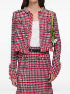 FALDA CHECK FRAYED KNIT