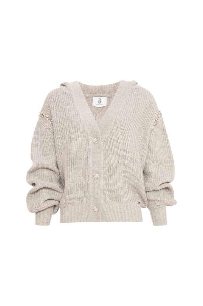 CHAQUETA PUNTO BOTÓN FLOR