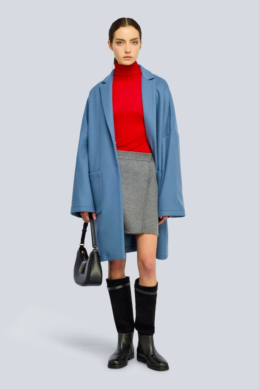 ABRIGO SEMICOUTURE AZUL