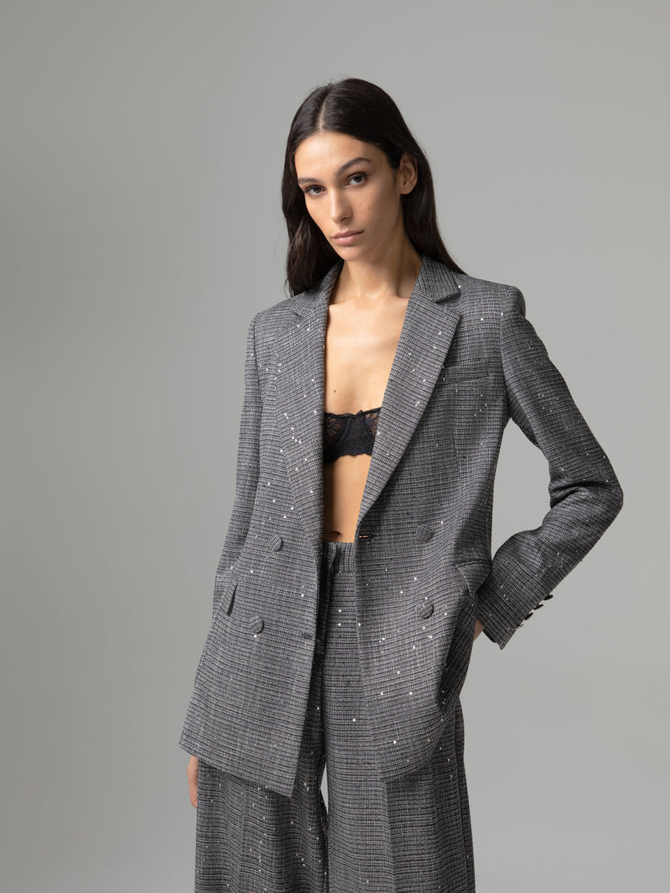 BLAZER DOBLE BOTÓN LENTEJUELA