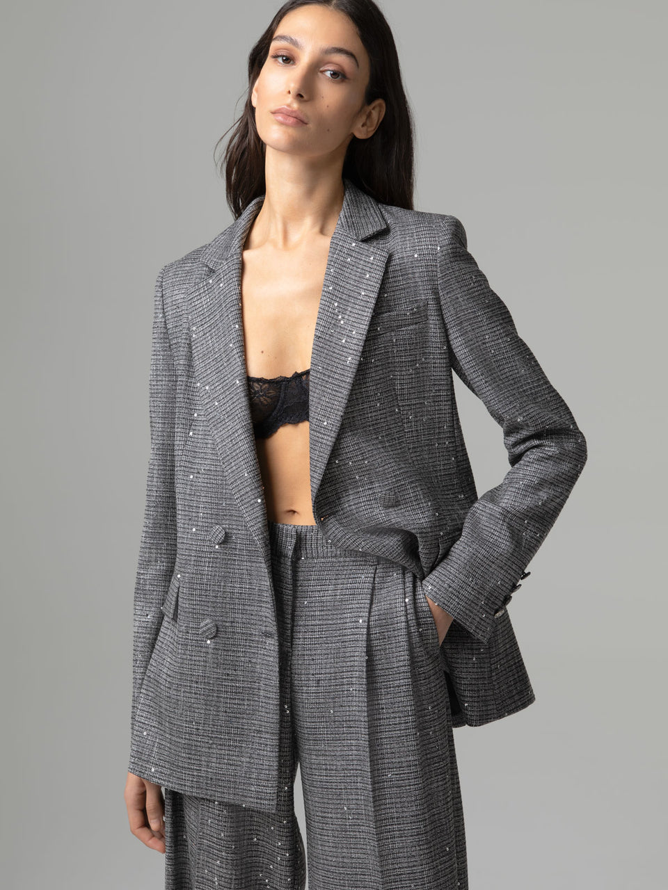 BLAZER DOBLE BOTÓN LENTEJUELA
