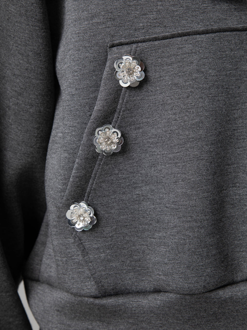 SUDADERA BOTONES FLOR