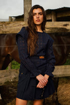 BLUSA  CUADROS AZUL