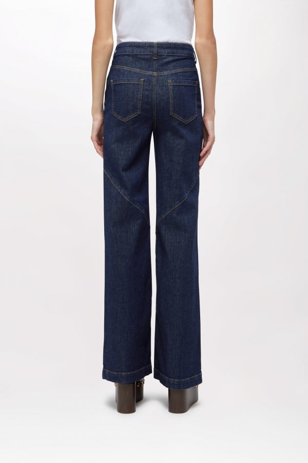 JEANS WIDE LEG COSTURAS