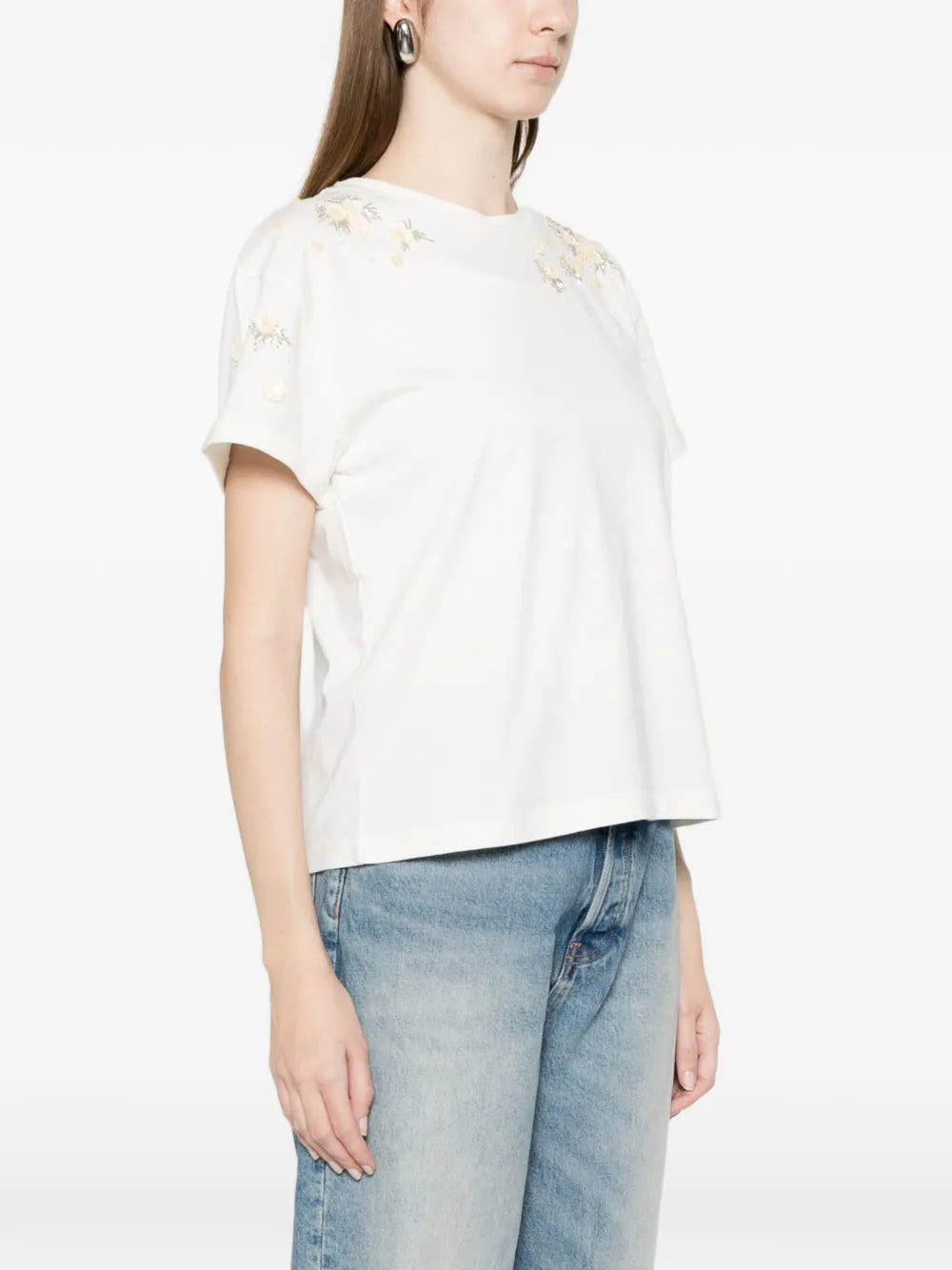 CAMISETA APLIC FLORES