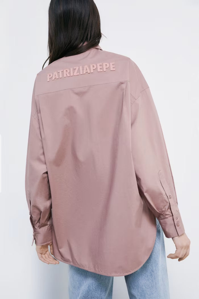 CAMISA OVERSIZE ALGODÓN LOGO 