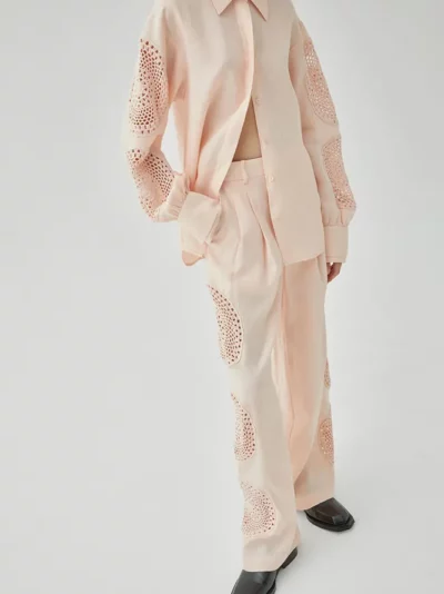 PANT. IN LINO PINK
