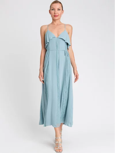 VESTIDO ENCAJE/LISO